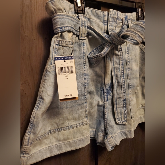 Polo Ralph Lauren Denim shorts NWT size 28 Paperbag - Picture 2 of 5